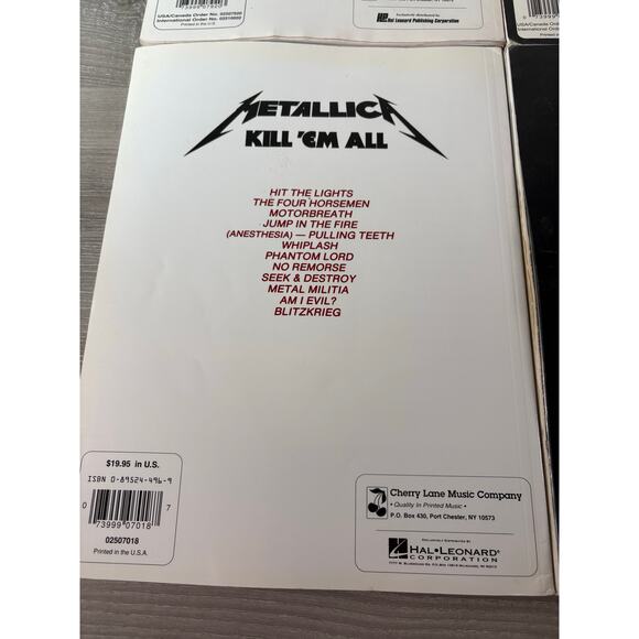 Metallica Guitar Tab Book Lot of 4 Master of Puppets, Black Album, Kill ’Em All - Picture 10 of 10